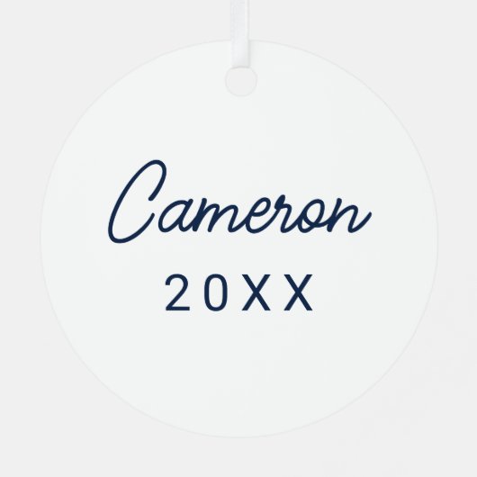 Universiteit van Mississippi | Rebels Script Metalen Ornament (Achterkant)