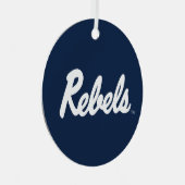 Universiteit van Mississippi | Rebels Script Metalen Ornament (Voorkant Rechts)