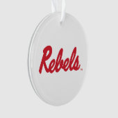 Universiteit van Mississippi | Rebels Script Ornament (voorkant)