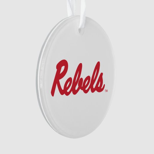 Universiteit van Mississippi | Rebels Script Ornament (voorkant)