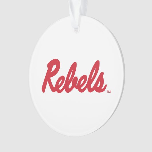 Universiteit van Mississippi | Rebels Script Ornament (voorkant)