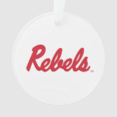 Universiteit van Mississippi | Rebels Script Ornament (voorkant)