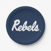 Universiteit van Mississippi | Rebels Script Papieren Bordje (Voorkant)