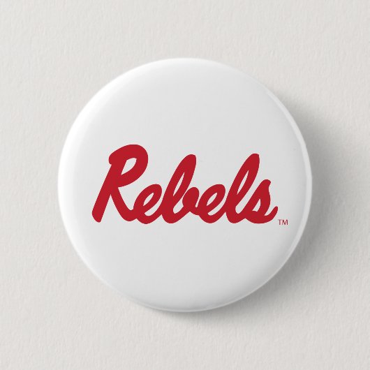Universiteit van Mississippi | Rebels Script Ronde Button 5,7 Cm (Voorkant)