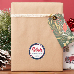 Universiteit van Mississippi   Rebels Script Ronde Sticker
