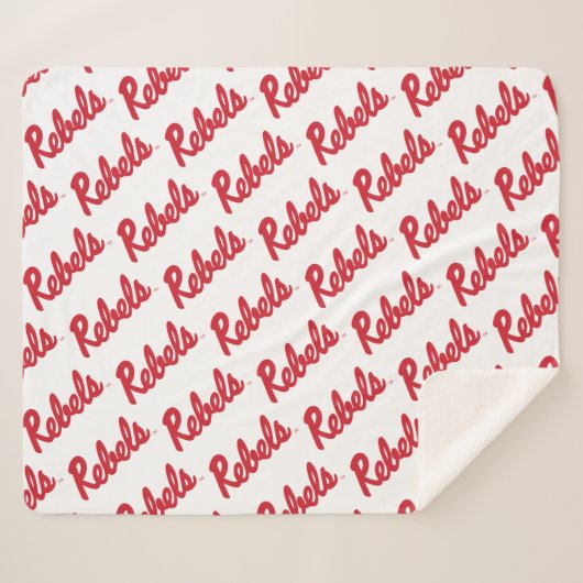 Universiteit van Mississippi | Rebels Script Sherpa Deken (Voorkant (horizontaal))