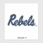 Universiteit van Mississippi | Rebels Script Sticker (Vel)