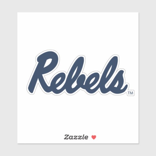 Universiteit van Mississippi | Rebels Script Sticker (Vel)