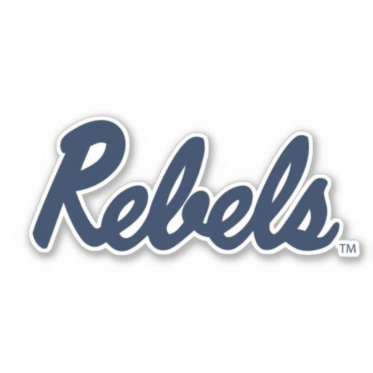 Universiteit van Mississippi | Rebels Script Sticker (Voorkant)