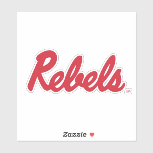 Universiteit van Mississippi | Rebels Script Sticker (Vel)