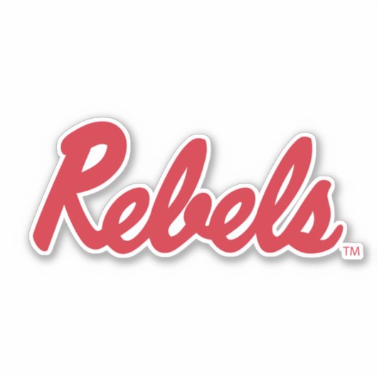 Universiteit van Mississippi | Rebels Script Sticker (Voorkant)