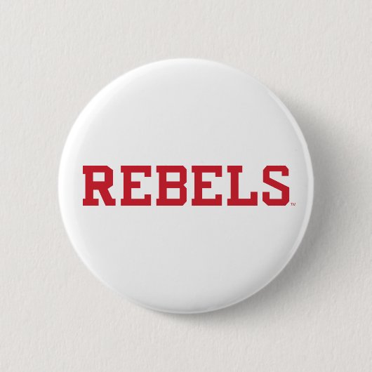 Universiteit van Mississippi | Rebels Wordmark 2 Ronde Button 5,7 Cm (Voorkant)