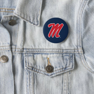 Universiteit van Mississippi Script M 2 Ronde Button 5,7 Cm