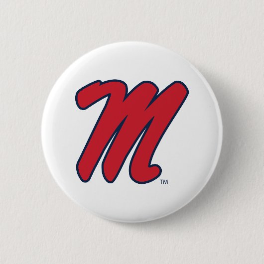 Universiteit van Mississippi | Script M 3 Ronde Button 5,7 Cm (Voorkant)