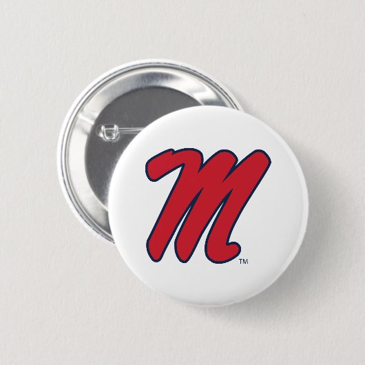 Universiteit van Mississippi | Script M 3 Ronde Button 5,7 Cm (Voorkant /achterkant)