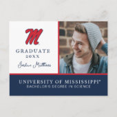 Universiteit van Mississippi | Script M Aankondigingskaart (Voorkant)