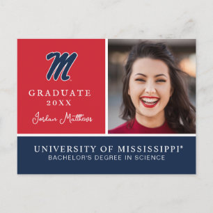 Universiteit van Mississippi   Script M Aankondigingskaart