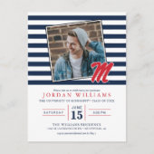 Universiteit van Mississippi | Script M Aankondigingskaart (Voorkant)