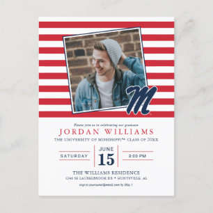 Universiteit van Mississippi   Script M Aankondigingskaart