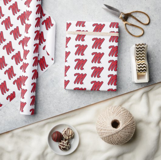 Universiteit van Mississippi | Script M Cadeaupapier (Crafts)