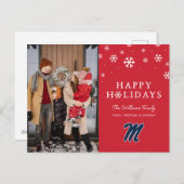 Universiteit van Mississippi | Script M Feestdagenkaart (Voorkant / Achterkant)