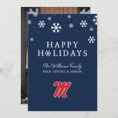 Universiteit van Mississippi | Script M Feestdagenkaart (Voorkant / Achterkant)