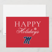 Universiteit van Mississippi | Script M Feestdagenkaart (Voorkant / Achterkant)