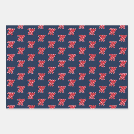 Universiteit van Mississippi | Script M Inpakpapier Vel (Voorkant 2)