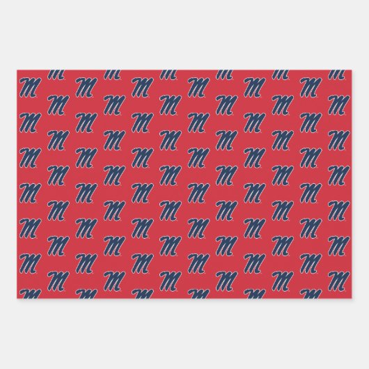 Universiteit van Mississippi | Script M Inpakpapier Vel (Voorkant 3)