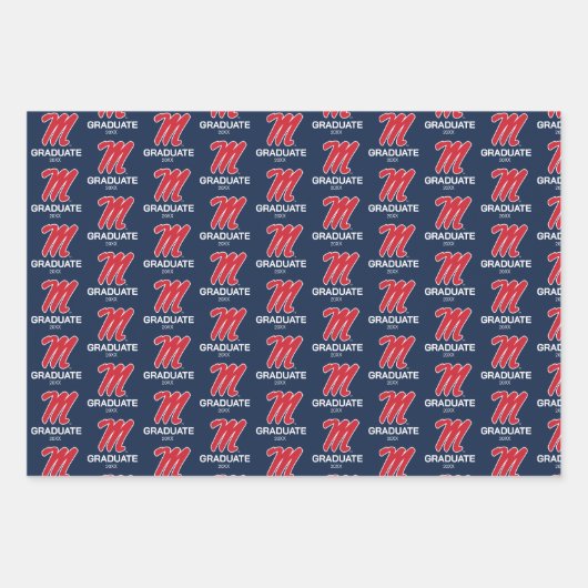 Universiteit van Mississippi | Script M Inpakpapier Vel (Voorkant 3)