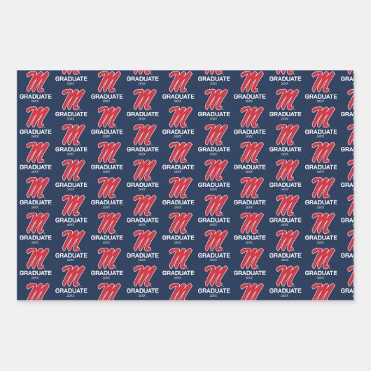 Universiteit van Mississippi | Script M Inpakpapier Vel (Voorkant)