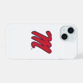 Universiteit van Mississippi | Script M iPhone 15 Case (Achterkant horizontaal)