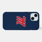 Universiteit van Mississippi | Script M iPhone 15 Case (Achterkant horizontaal)