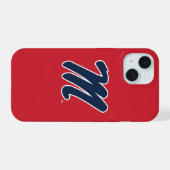 Universiteit van Mississippi | Script M iPhone 15 Case (Achterkant horizontaal)