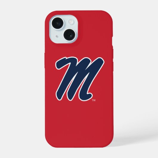 Universiteit van Mississippi | Script M iPhone 15 Case (Achterkant)