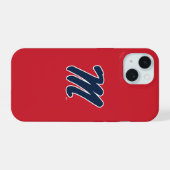 Universiteit van Mississippi | Script M iPhone 15 Case (Achterkant horizontaal)