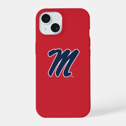 Universiteit van Mississippi | Script M iPhone 15 Case (Achterkant)