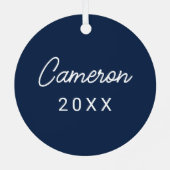 Universiteit van Mississippi | Script M Metalen Ornament (Achterkant)