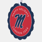 Universiteit van Mississippi | Script M Ornament Kaart (Links)