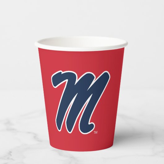 Universiteit van Mississippi | Script M Papieren Bekers (Voorkant)