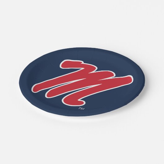 Universiteit van Mississippi | Script M Papieren Bordje (Gekanteld)