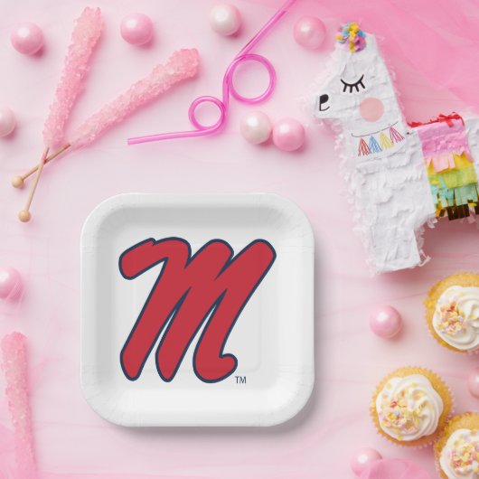 Universiteit van Mississippi | Script M Papieren Bordje (Feest)