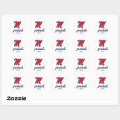Universiteit van Mississippi | Script M Ronde Sticker (Vel)