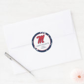 Universiteit van Mississippi | Script M Ronde Sticker (Envelop)