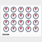 Universiteit van Mississippi | Script M Ronde Sticker (Vel)