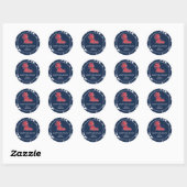 Universiteit van Mississippi | Script M Ronde Sticker (Vel)