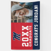 Universiteit van Mississippi | Script M Spandoek (Verticaal)