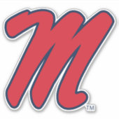Universiteit van Mississippi | Script M Sticker (Voorkant)