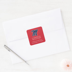 Universiteit van Mississippi Script M Vierkante Sticker