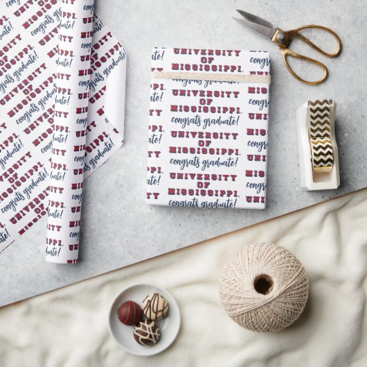 Universiteit van Mississippi | Type blok Cadeaupapier (Crafts)